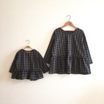 再販★LADY'SサイズS/M/L★刺繍テキスタイルの長袖ペプラムブラウス