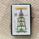 東ドイツ　クリスマス切手ブローチ5577