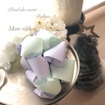 モアリボン ヘアクリップ   ミント&ラベンダー