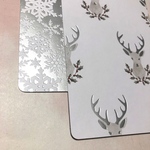 [送料無料！] シルバー箔押し！クリスマスのポストカード2セット  