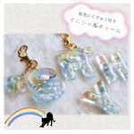 愛犬♡愛猫♡虹の橋デザインイニシャルキーホルダー　完全オーダーメイド♡名入れも可能！