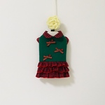 犬服☆完成品2着限り☆サイズSSクリスマスカラーワンピース