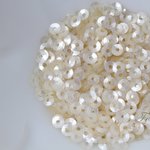 スパンコール 約4g 丸カップ 3mm マット アイボリー (SMC03MIVJJ00)