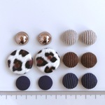 *1点限定* /カボション アソート/ ハンドメイド パーツ ビーズ アクリル 素材 ピアス イヤリング  おおぶり 秋冬 コーデュロイ ぷっくり 個性的 