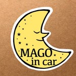 孫インカーマグネットステッカー【月イエロー】