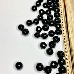 [15個 1セット]   天然石　カットラウンド　ブラックオニキス　オニキス　約6mm 