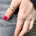 受注制作 シルバー950 octagon gizagiza ring  