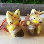 モンルルペンギン☆火キツネペンちゃん・ボールチェーンキーホルダー