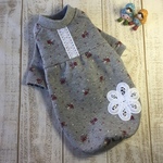 【a様オーダー品】グレー小花 裏起毛