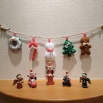 フェルトで作ったクリスマスガーランド❤︎オーナメントにも