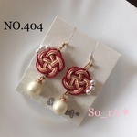 【優雅に咲き誇るブーケのように…】no.404 水引 ♡ イヤリング or ピアス