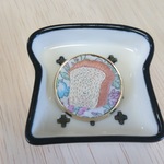 食パン刺繍ヘアゴム 刺繍ブローチ