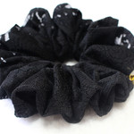 再販多数 ブラック レース 大きい シュシュ フォーマル パール チャーム付き Black Lace