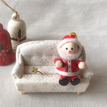 クリスマス限定新色！ ミニチュアソファのリングスタンド リングピロー  二人がけ    ホワイト