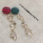 【再販✨】個性的☆Xmas Ver.のインテリ三兄弟のロングピアス フェイスピアス/イヤリング