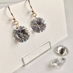 【crystal】14㎜大粒ジルコニア ピアス/イヤリング