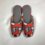 ガールズプリントスリッパグレー