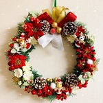 【ｆｕ様オーダー作品】ちりめん細工「 クリスマス🎄リース」「お正月リース」