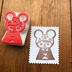 年賀状•お年玉袋用はんこ★ネズミかぶりさん　着物 販売チュー