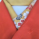 【新品】正絹半衿（金彩かたばみ）