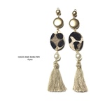 4pcs★leopard＋tassel swing/camel（レオパード タッセルチャーム）