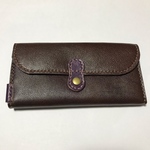 [再販］使いやすい本革長財布    ブラウン