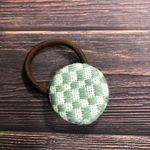 こぎん刺しくるみボタンヘアゴム