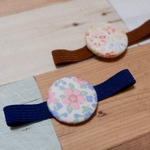 ランチベルト  花柄2種 くるみボタン27mm