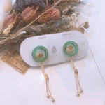 新作♡ピスタチオマーブルレジン×シンプルゴールド★イヤリング ピアス