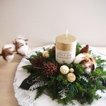 ja様専用クリスマスキャンドルアレンジ・フォレストグリーン