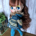 ★ターコイズ×カラシコートセット★くま太郎 ブライス