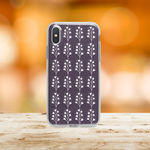 北欧風♬『早春の雪なずな（すみれ色）』iPhone/android ほぼ全機種対応 スマホケース ハードケース iPhone11 Galaxy Huawei ZenFone AQUOS arrows 