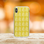北欧風♬『早春の雪なずな（檸檬色）』iPhone/android ほぼ全機種対応 スマホケース ハードケース iPhone11 Galaxy Huawei ZenFone AQUOS arrows 