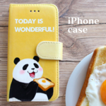 できたてパンだ♪ とっても幸せパンダさん！iPhone6/6s対応 手帳型スマホケース