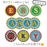 男子向け＊イニシャルワッペン＊小（同デザイン4枚から）