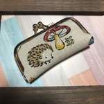 がま口 印鑑ケース ハリネズミ
