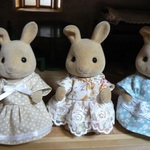 シルバニア服　3着セット　Ｏ　ウサギさん