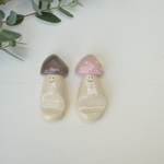 【大人気商品】しめじ&ピンクきのこ箸置き 2個1set