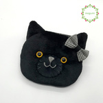 黒猫のふわふわ移動ポケット