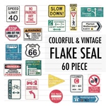 60枚！イラストサインボードフレークシール