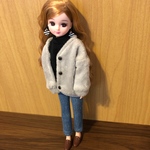 ボアブルゾン(グレー)リカちゃん用