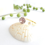 ☆summer sale☆スワロフスキーとパールのフォークリング　pink