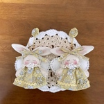 ペア♡エンジェルうさぎ（イエロー）カントリードール