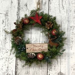 【現品限り】15㎝クリスマスリース　星
