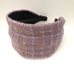  LINTON TWEED♡素敵なツイードをシンプルに♡ラベンダーピンク♡カチューシャ♡幅広