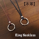 リングネックレス メンズネックレス リング メンズ ネックレス ブラウン