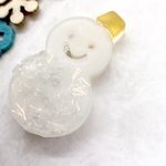 カラフル帽子の雪だるまキーホルダー