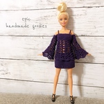 [Barbieバービー]オフショルワイドスリーブトップススカートset