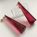 【pink】イタリアヴィンテージ アクリルドロップピアス