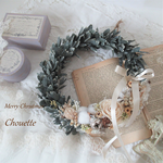 【特集掲載】クリスマス　リース　shabby chic ホワイトクリスマス  
